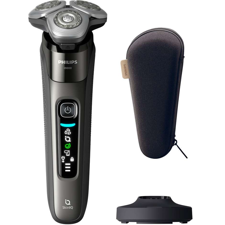 Philips i9000 X9002/10 Rasoio Elettrico Wet & Dry con Lame Dual SteelPrecision Grigio