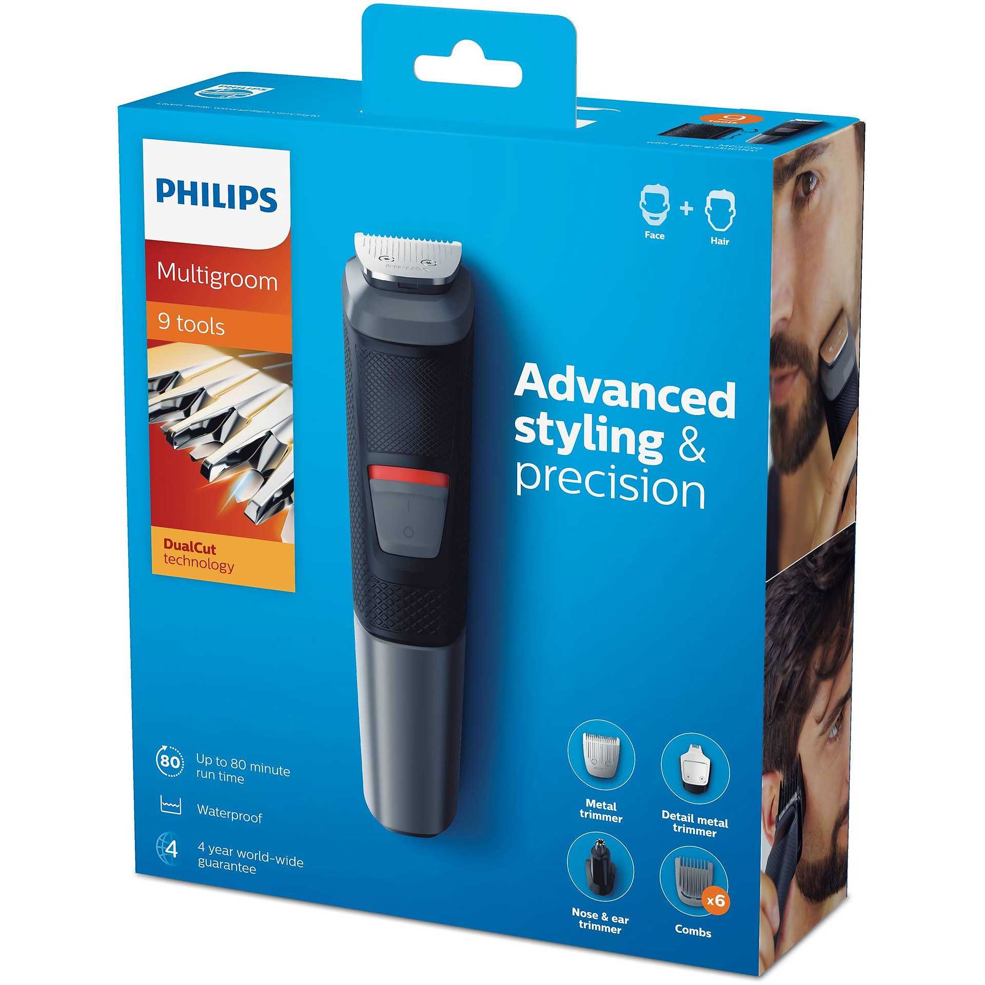 Philips MG5720/15 MultiGroom Series 5000 9 in 1 Rasoio Barba e capelli ...
