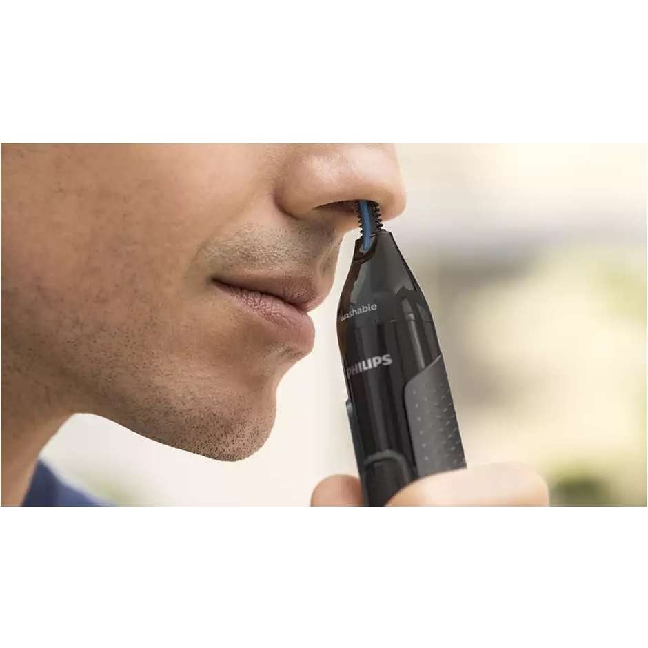 Philips Nose Trimmer Serie 3000 NT3650/16 Rifinitore Igienico per Naso, Orecchie e Sopracciglia
