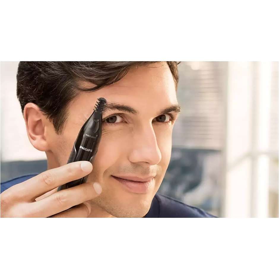 Philips Nose Trimmer Serie 3000 NT3650/16 Rifinitore Igienico per Naso, Orecchie e Sopracciglia