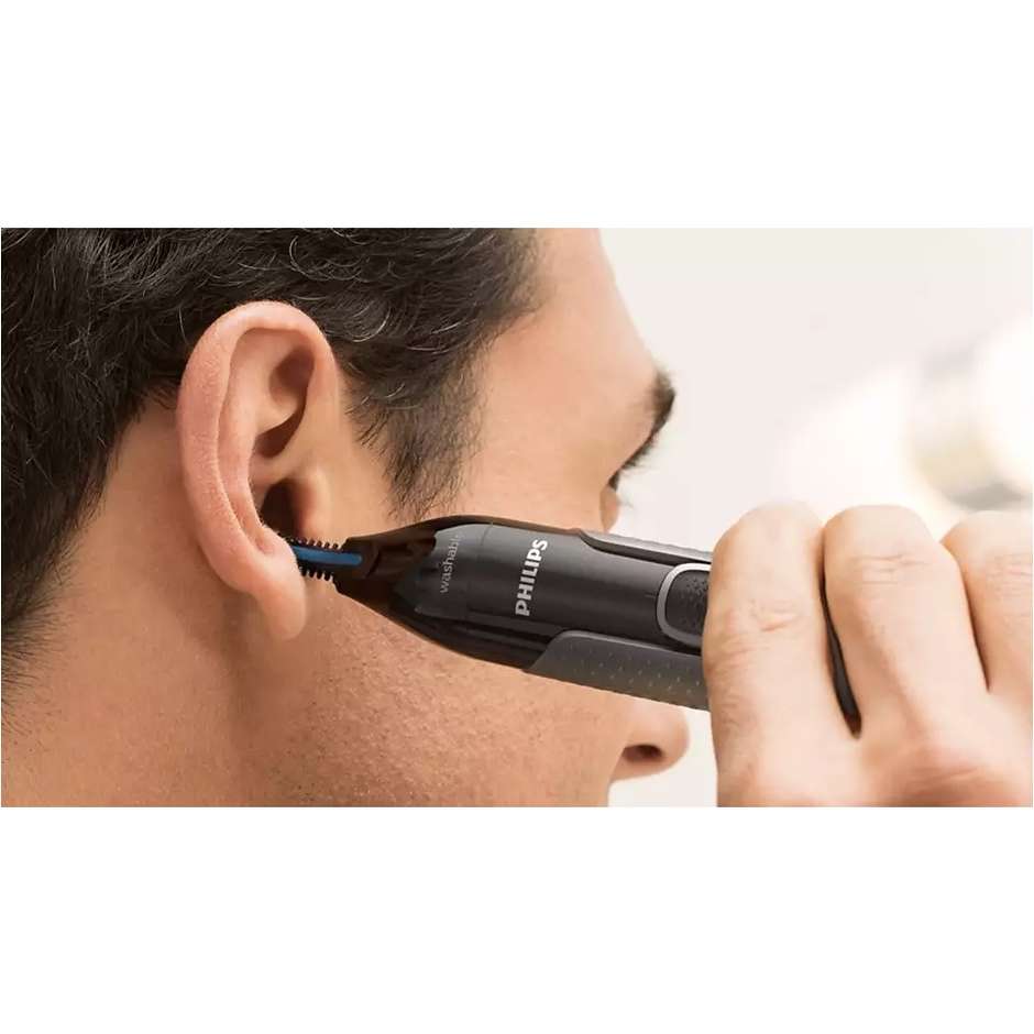 Philips Nose Trimmer Serie 3000 NT3650/16 Rifinitore Igienico per Naso, Orecchie e Sopracciglia