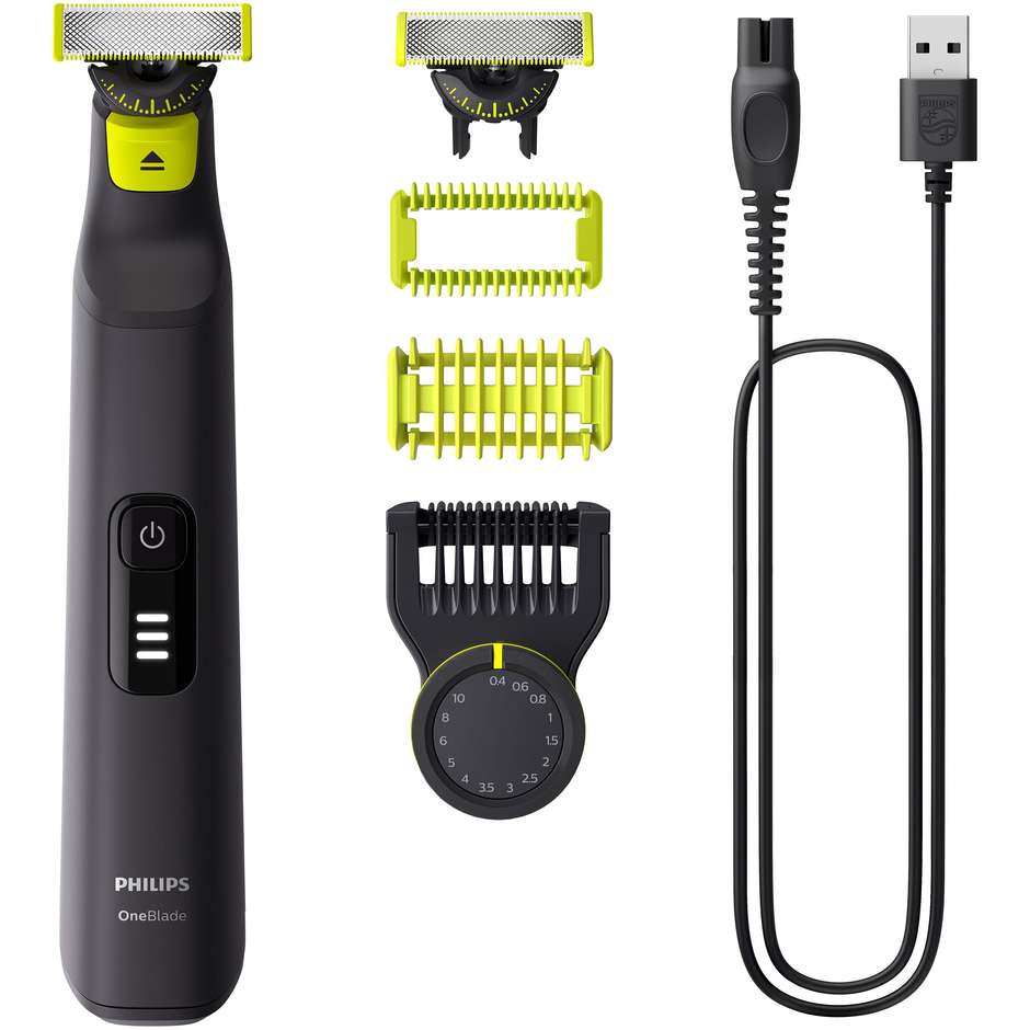 Philips OneBlade Pro 360 Face + Body QP6542/15 rasoio e regolabarba, 14 lunghezze