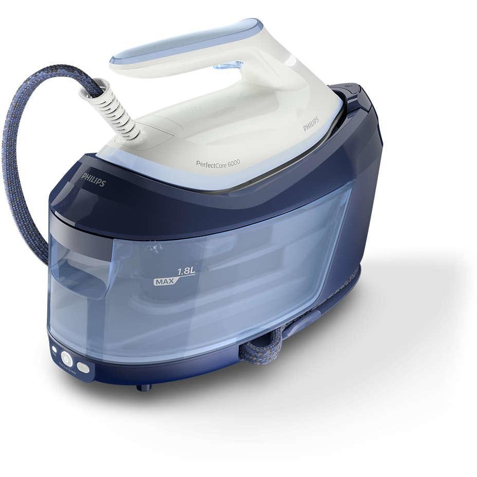 Philips PerfectCare Serie 6000 PSG6026/20 Ferro Caldaia 2400W 6,5 Bar 500 g/min Bianco/Celeste