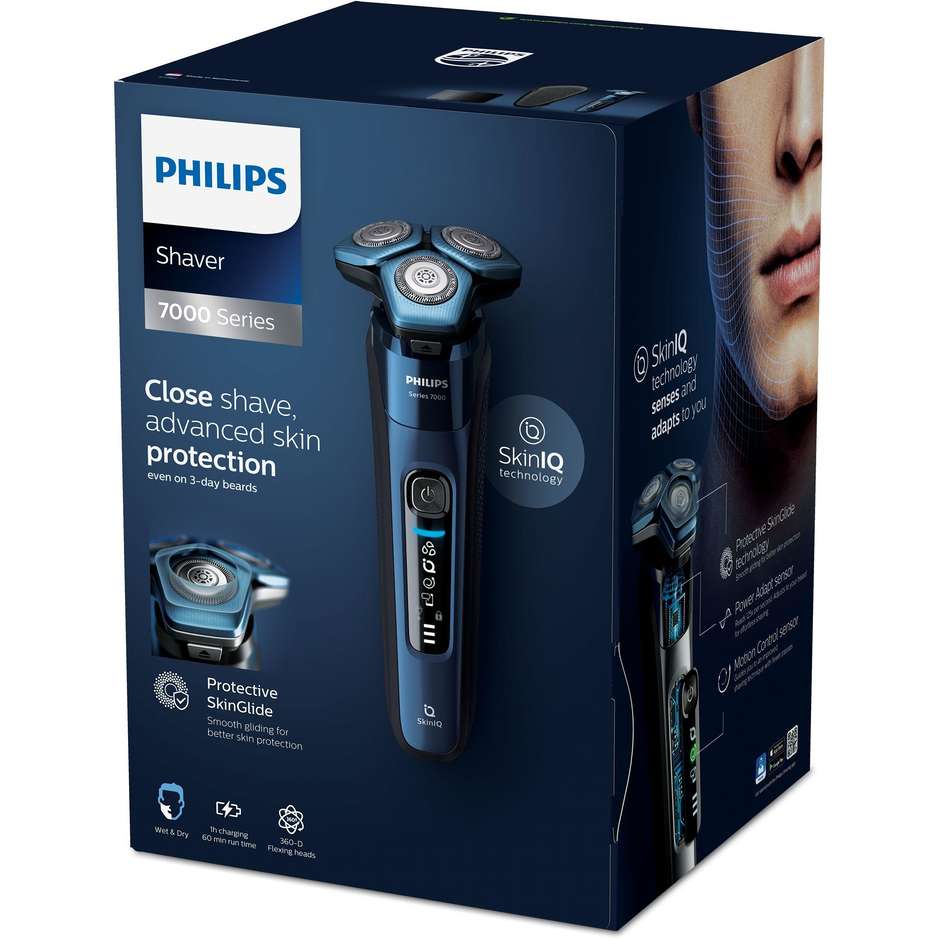 Philips S7782/50 Series 7000 Rasoio elettrico ricaricabile Wet & Dry colore Blu