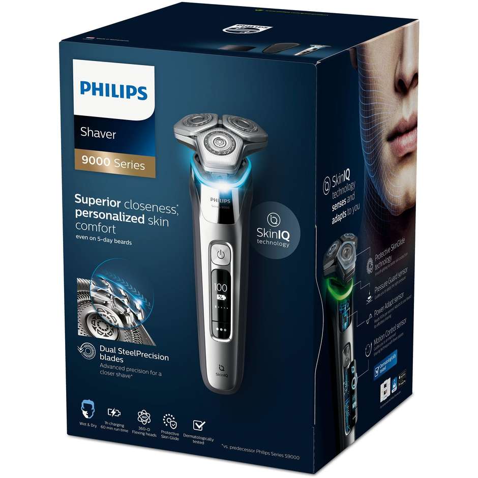 Philips S9985/50 Rasoio elettrico Wet & Dry con tecnologia SkinIQ