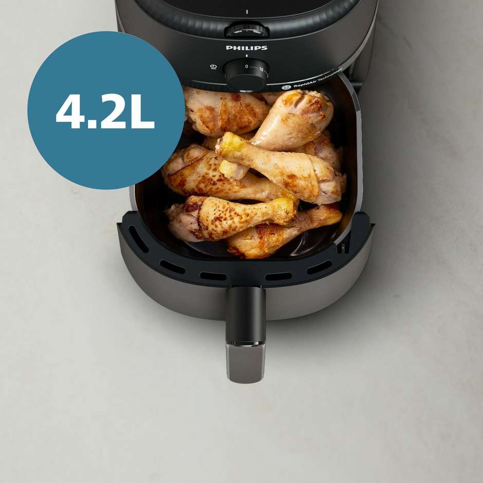 Philips Serie 1000 NA120/00 Airfryer Friggitrice ad Aria Compatta 4.2 L 1500 W RapidAir Nero