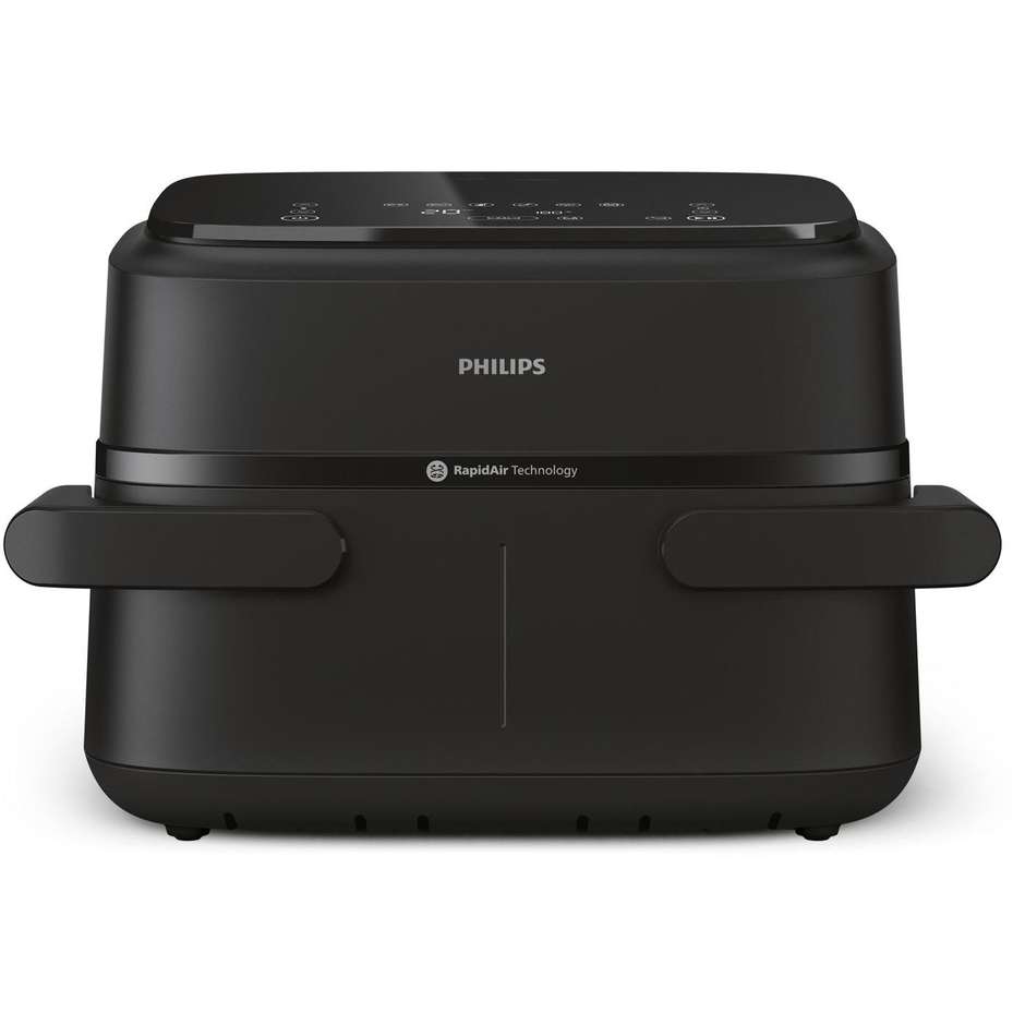 Philips Serie 1000 NA150/00 Airfryer Doppio Cestello 7.1 L (3L+4.1L) 2450 W 10 Metodi di Cottura Nero