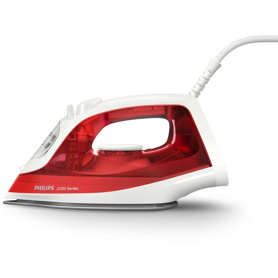 Philips Serie 2000 DST2010/40 Ferro da Stiro a Vapore 2000W Colpo 100 g/min Rosso e Bianco