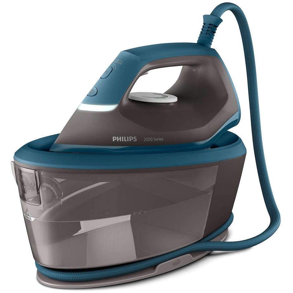 Philips Serie 2000 PSG2001/80 Ferro da Stiro con Generatore di Vapore 2400 W 6 Bar Blu e Grigio