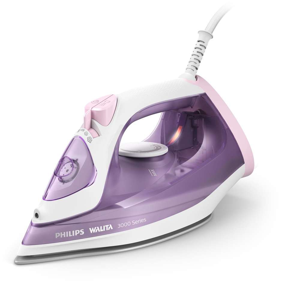 Philips Serie 3000 DST3010/30 Ferro da Stiro a Vapore Piastra Ceramica 2000 W Grigio e Bianco