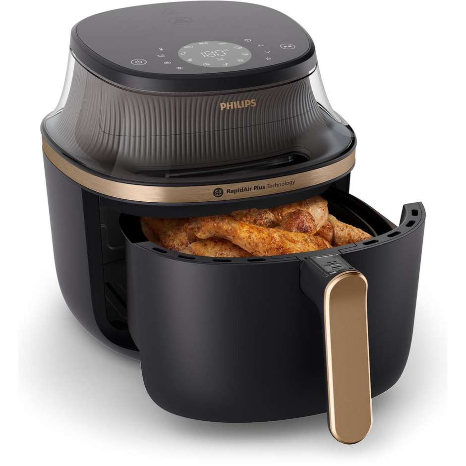 Philips Serie 3000 NA332/00 Airfryer con Finestra Visiva 6.2 L 1700 W 16 Programmi Nero