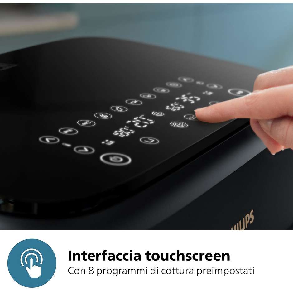 Philips Serie 3000 NA352/00 Friggitrice ad Aria Doppio Cestello 9 Litri 2750 W Sync Antracite e Rame