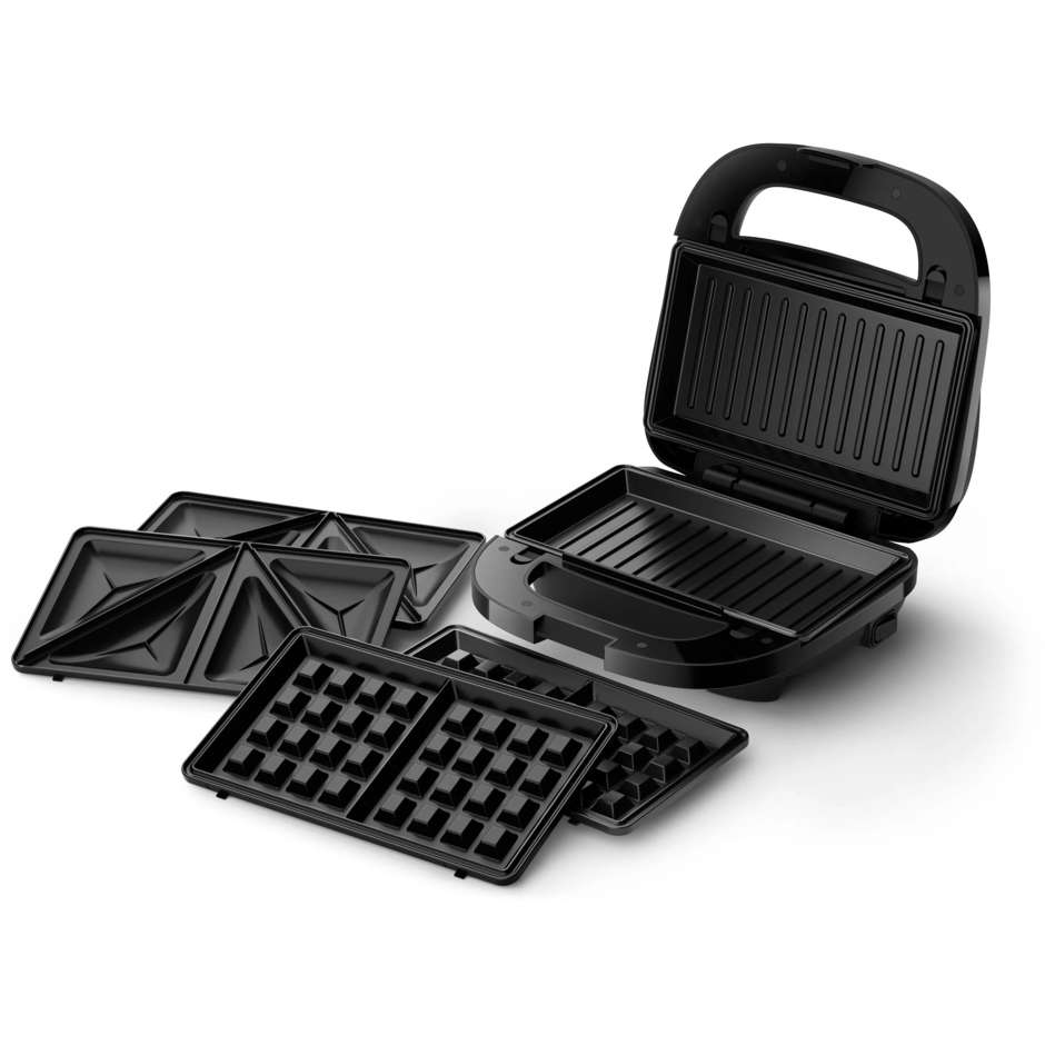Philips Serie 5000 HD2350/80 Tostiera 3 in 1 750 W con piastre rimovibili