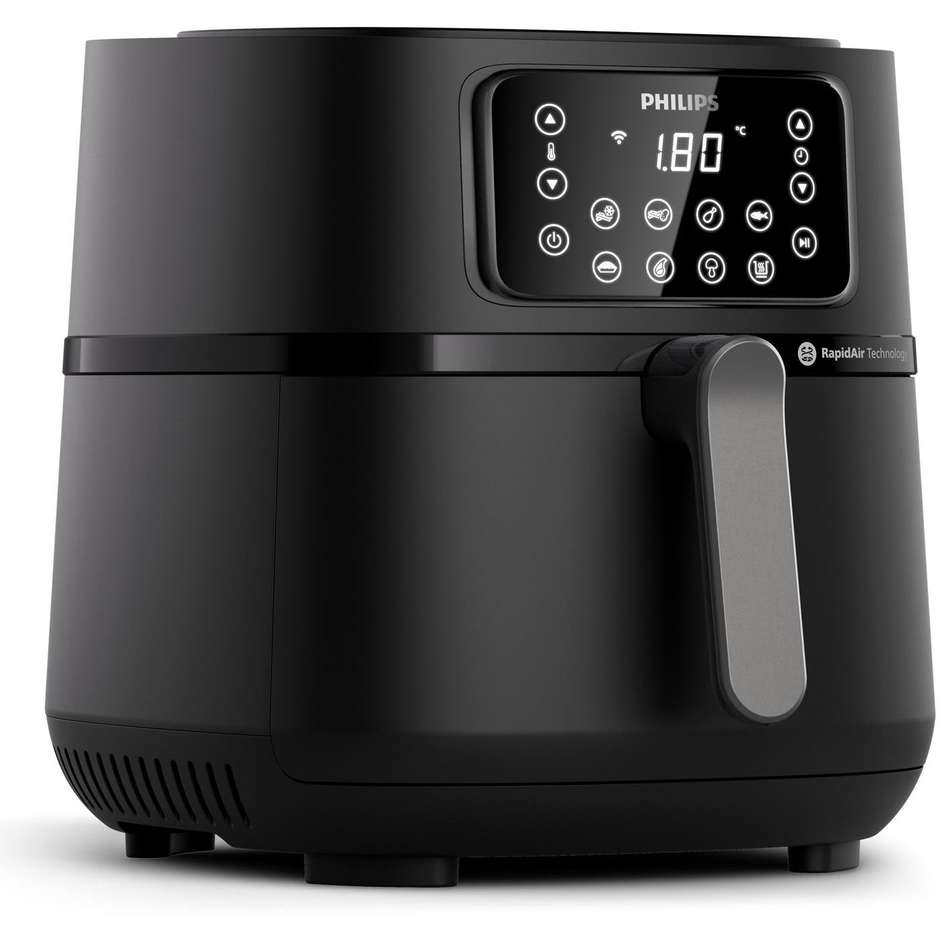 Philips Serie 5000 XXL HD9285/93 Airfryer Connessa 7.2 L 2000 W con Teglia Inclusa Nero e Argento