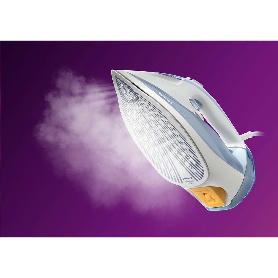 Philips Serie 7000 DST7011/20 Ferro da Stiro a Vapore Piastra SteamGlide Plus 2600 W Azzurro e Bianco