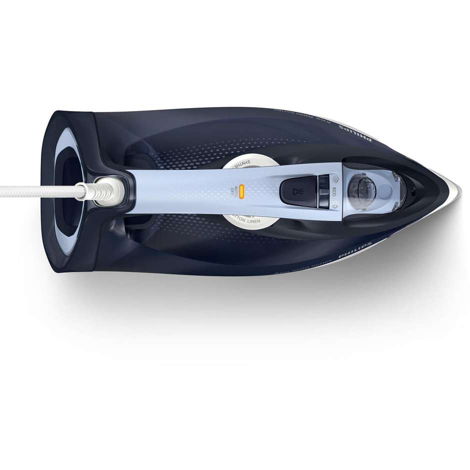 Philips Serie 7000 DST7030/20 Ferro da Stiro a Vapore 2800 W Colpo Vapore 250 g/min Piastra SteamGlide Plus Blu
