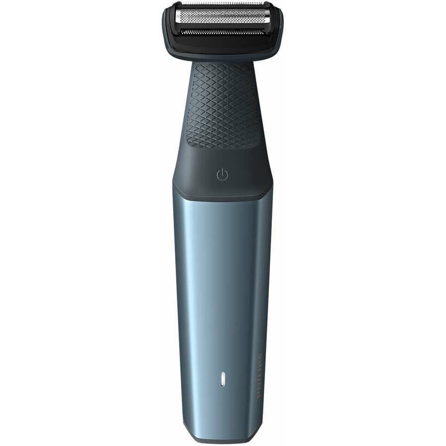 Philips Series 3000 BG3027/05 Bodygroom Rifinitore impermeabile per corpo e inguine + Accessori Wet & Dry Colore Nero, Blu