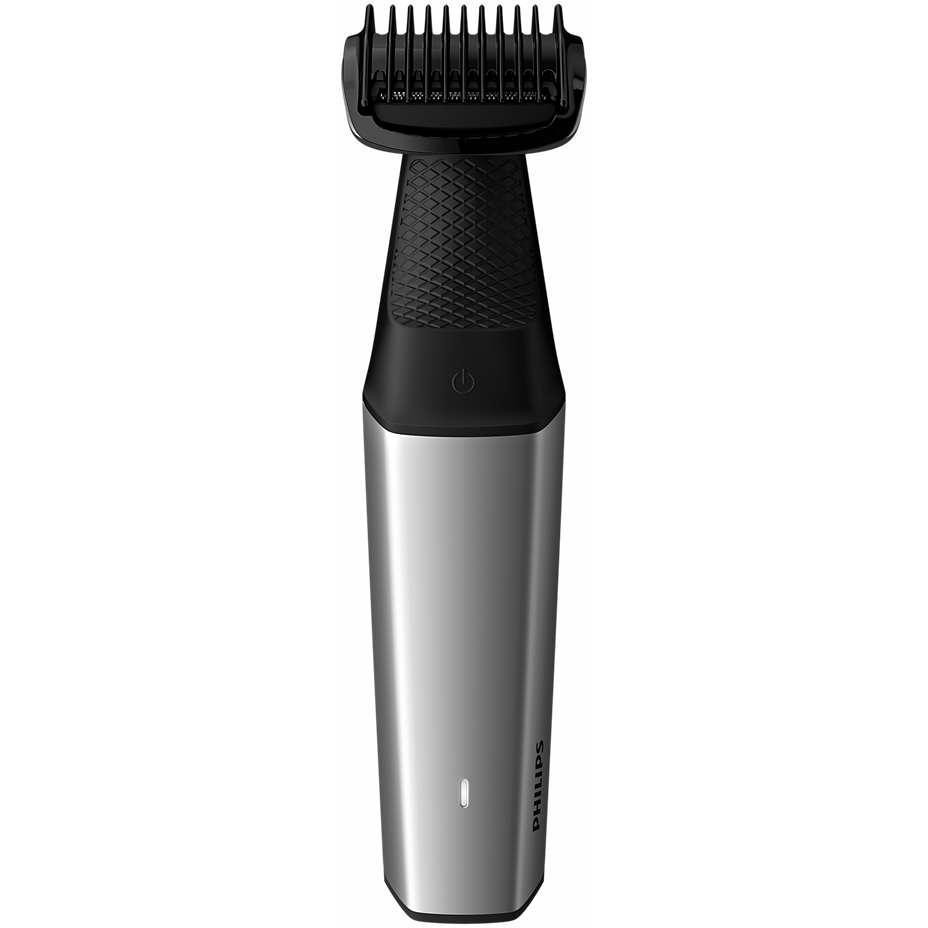 Philips Series 5000 BG5021/15 Bodygroom Rifinitore impermeabile per corpo e inguine Colore Nero, Argento