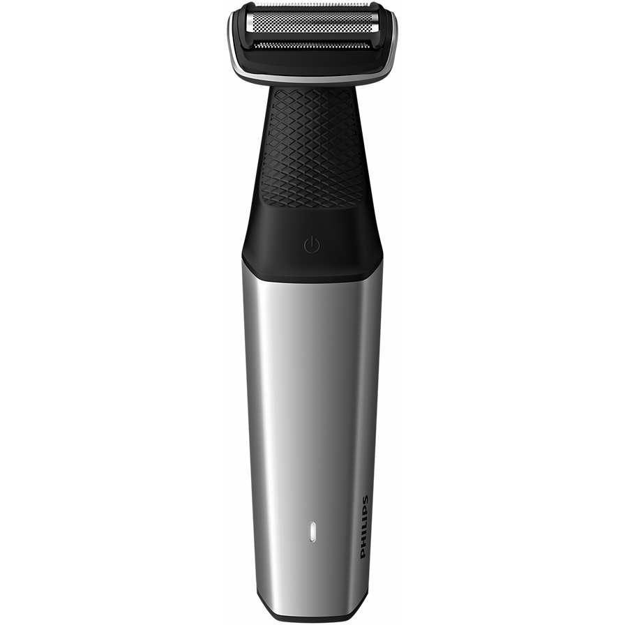 Philips Series 5000 BG5021/15 Bodygroom Rifinitore impermeabile per corpo e inguine Colore Nero, Argento