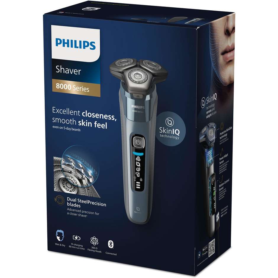 Philips Series 8000 S8692/35 Rasoio elettrico Wet & Dry Colore Blu