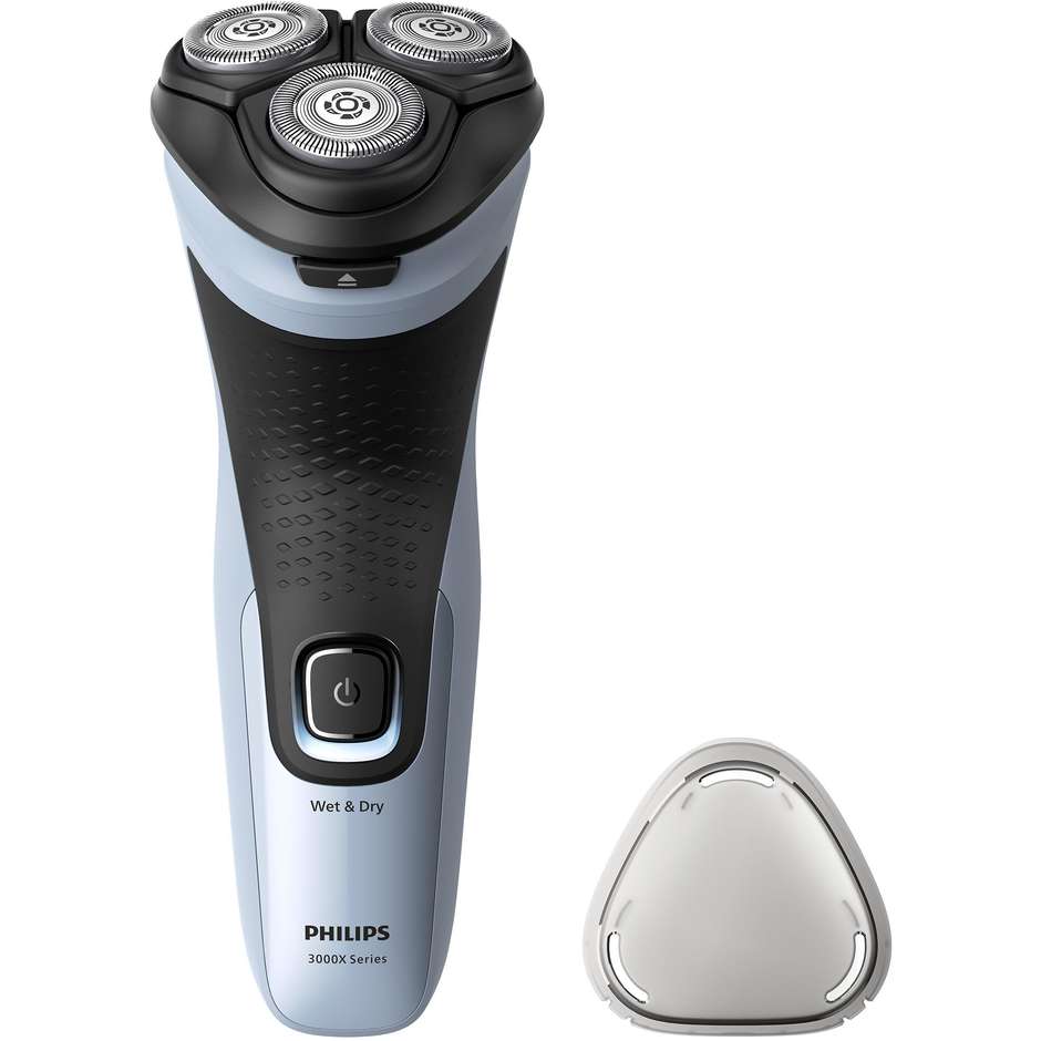 Philips Shaver 3000X Series X3003/00 Rasoio elettrico Wet & Dry Colore Nero, Blu