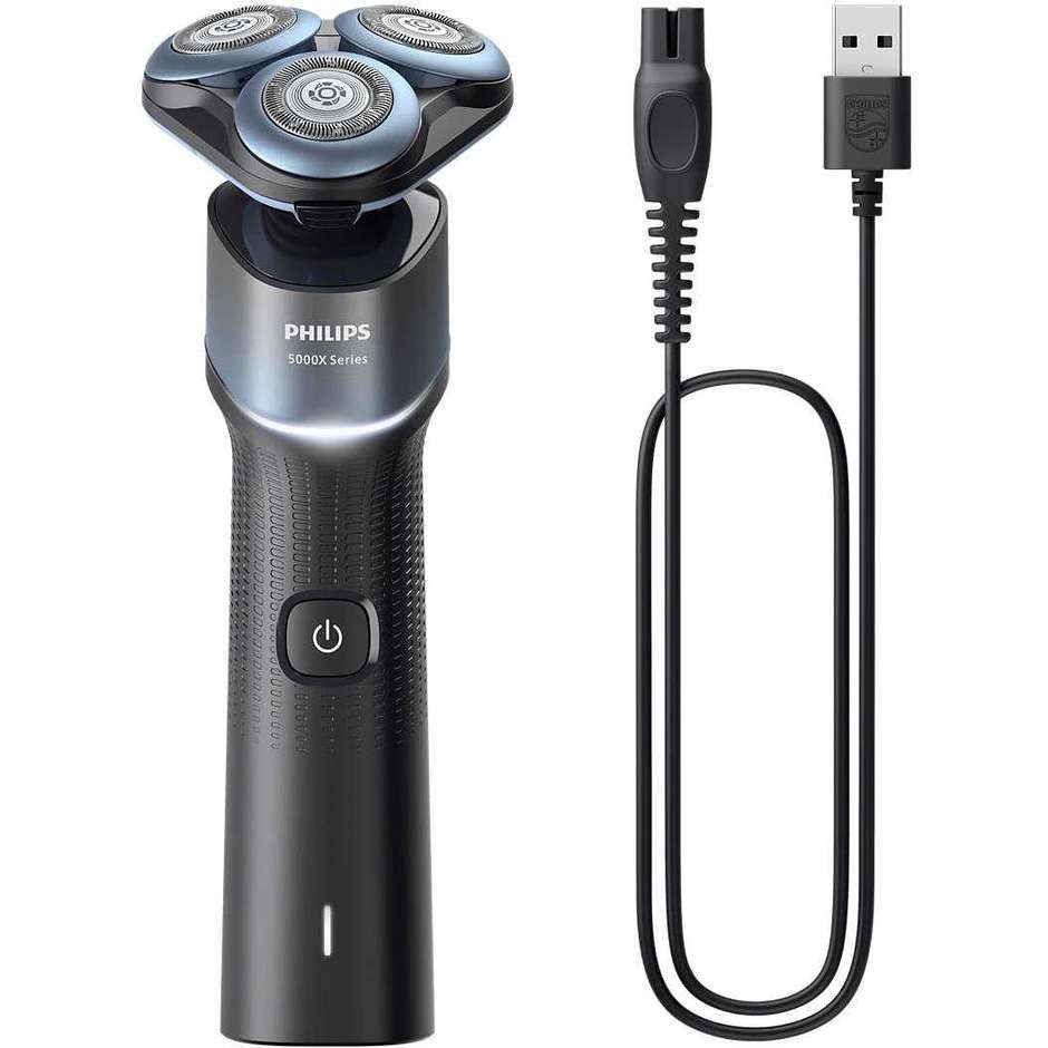 Philips Shaver 5000X series X5006/00 Rasoio elettrico Wet & Dry Colore Nero, Blu