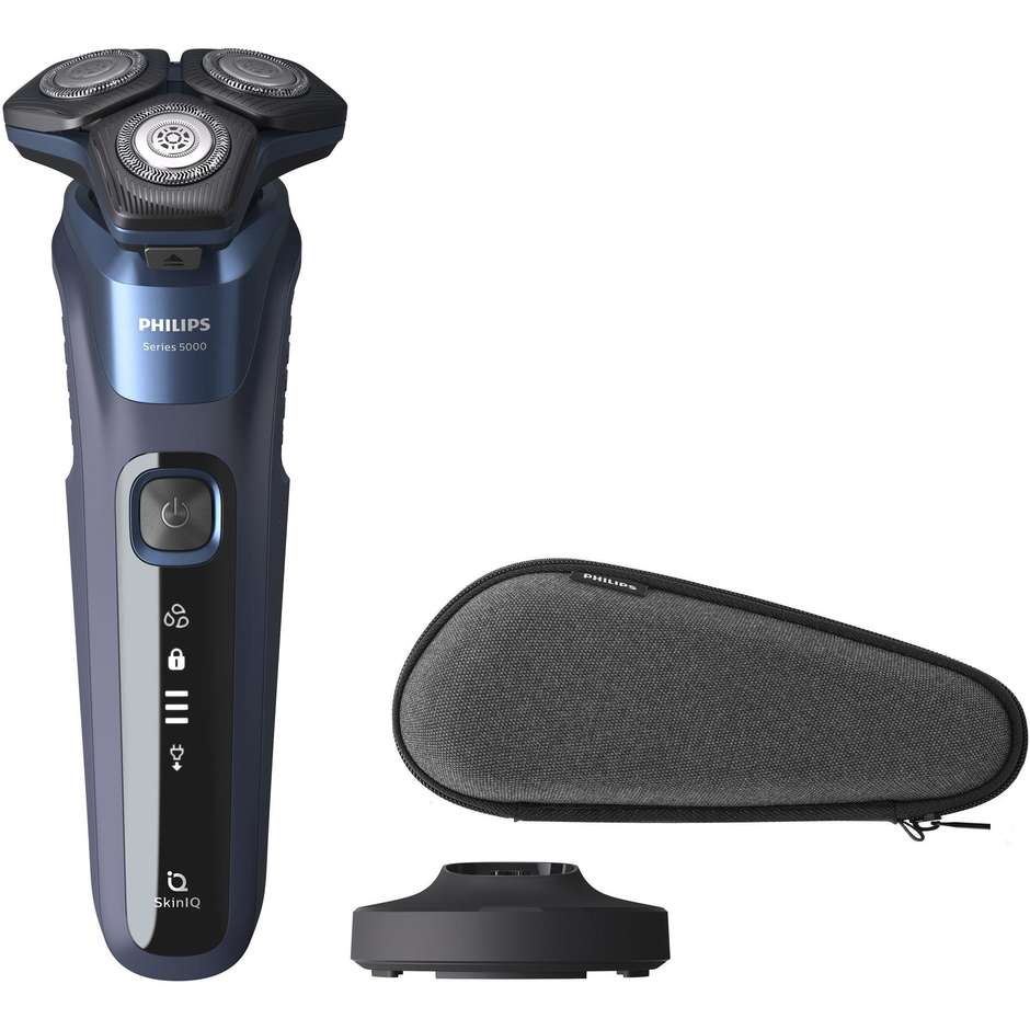 Philips Shaver Serie 5000 S5585/35 Rasoio Elettrico Wet & Dry con Quick Clean Pod e Sensore Barba