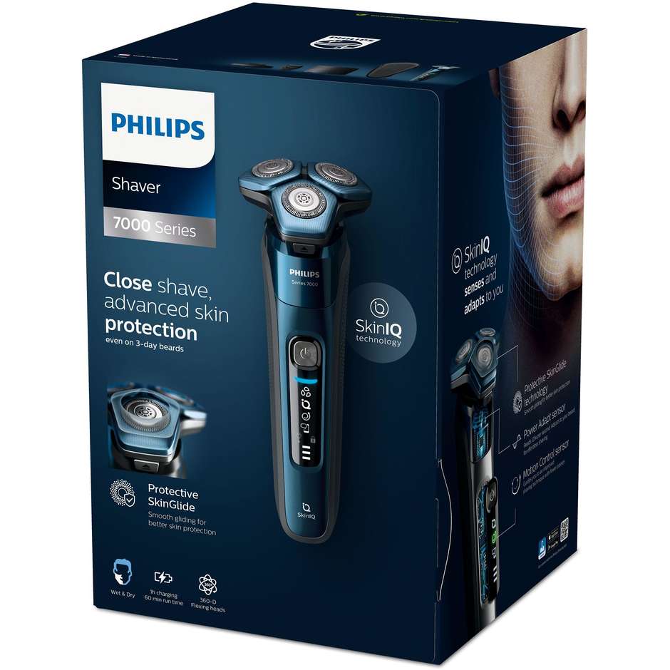 Philips Shaver Serie 7000 S7786/59 Rasoio Elettrico Wet & Dry con Quick Clean Pod e Connessione Bluetooth