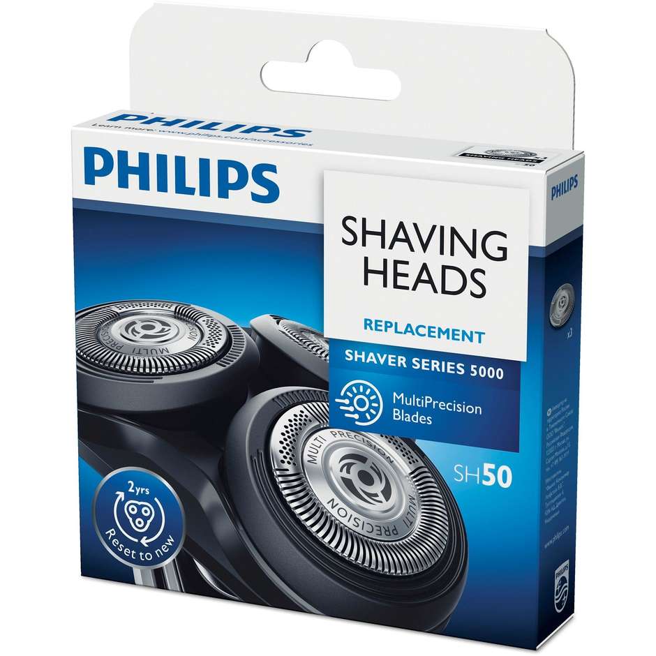 Philips Shaver series 5000 SH50/50 testine di rasatura ricambio colore cromo