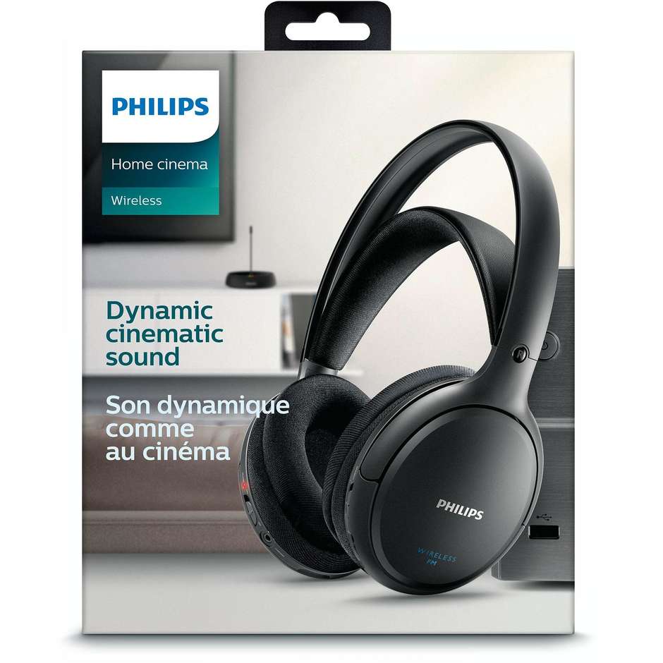 Philips SHC5200/10 Cuffia Hi-Fi Wireless Bluetooth Colore Nero