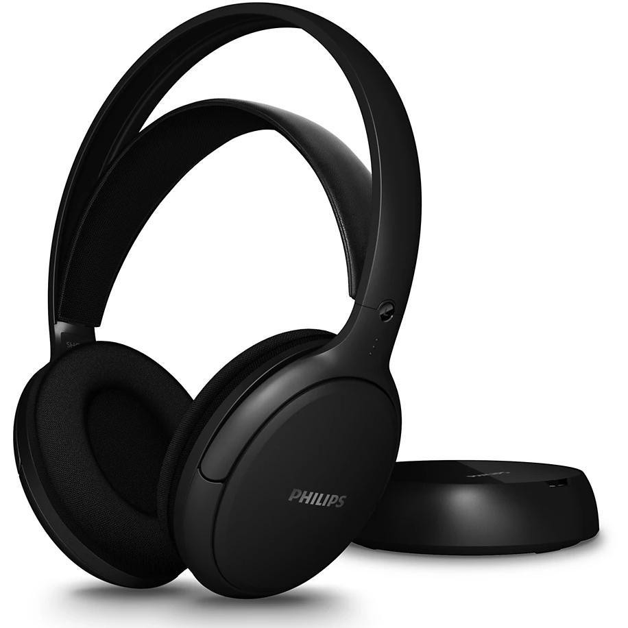 PHILIPS SHC5200M2/12 Cuffie TV Wireless per Ascolto Televisivo ad Alta Definizione Autonomia 30 Colore Black
