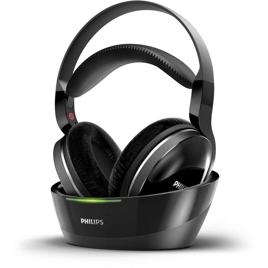 PHILIPS SHD8850-12 Cuffie TV Wireless per Ascolto Televisivo ad Alta Definizione Autonomia 20 Colore Black