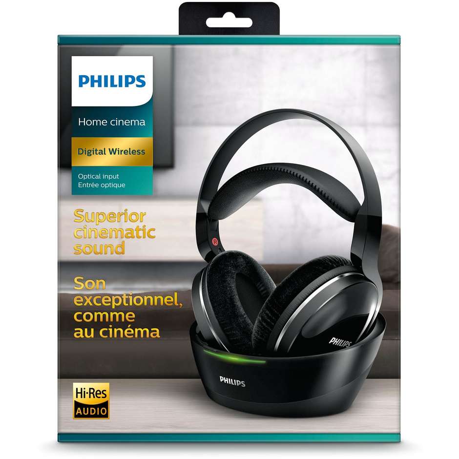 Philips SHD8850-12 Cuffie Wireless Bluetooth ad Alta Risoluzione Nero