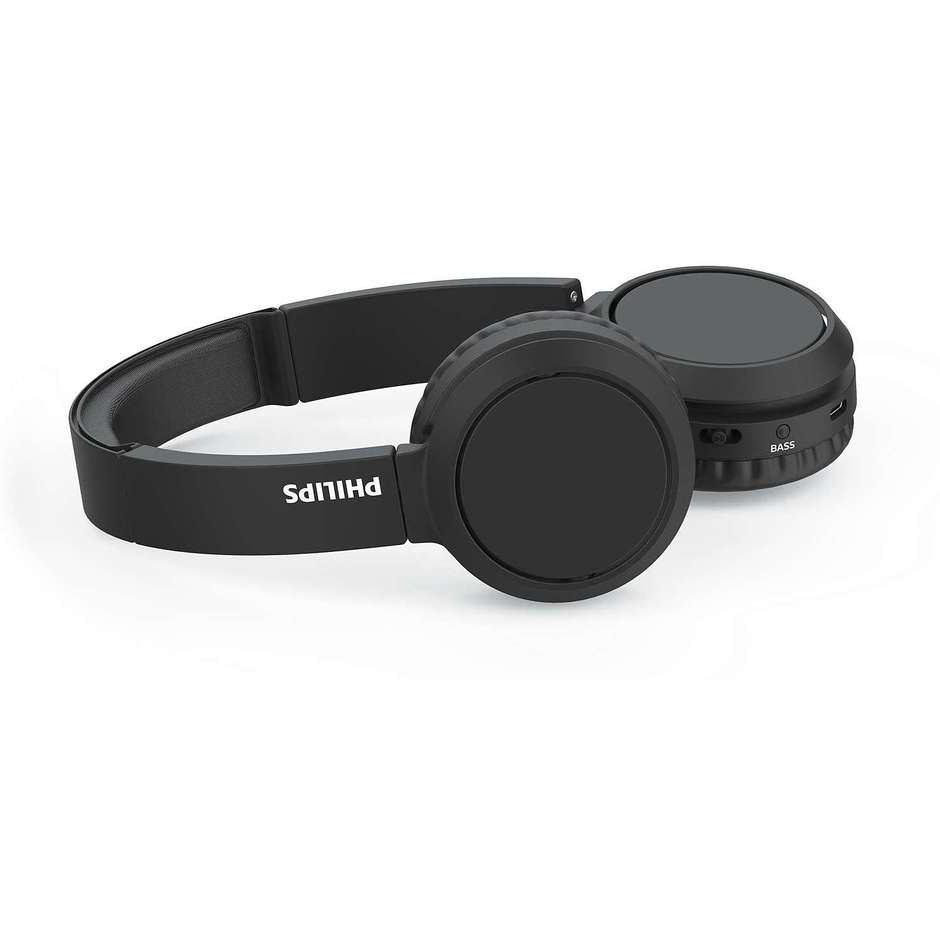 Philips TAH4205BK/00 Cuffie Wireless Bluetooth 5.0 Over-Ear Ripiegabili 29h Nero