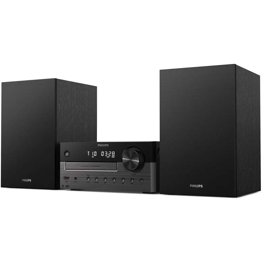 PHILIPS TAM4505M2/12 Sistema Stereo Micro Hi-Fi da Tavolo con Lettore CD e Bluetooth Colore Black,Dark grey