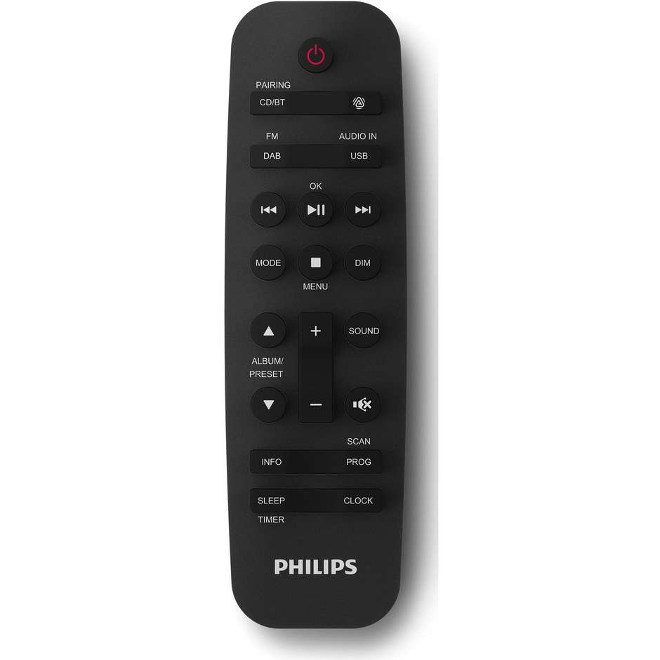 PHILIPS TAM4505M2/12 Sistema Stereo Micro Hi-Fi da Tavolo con Lettore CD e Bluetooth Colore Black,Dark grey