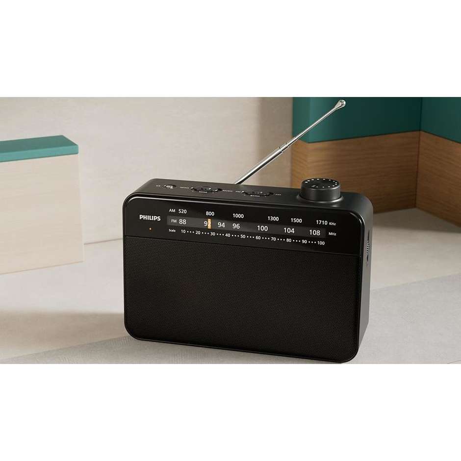 Philips TAR2509/10 Radio Portatile Analogico Colore Nero