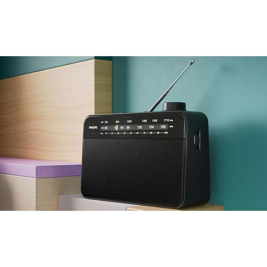 Philips TAR2509/10 Radio Portatile Analogico Colore Nero