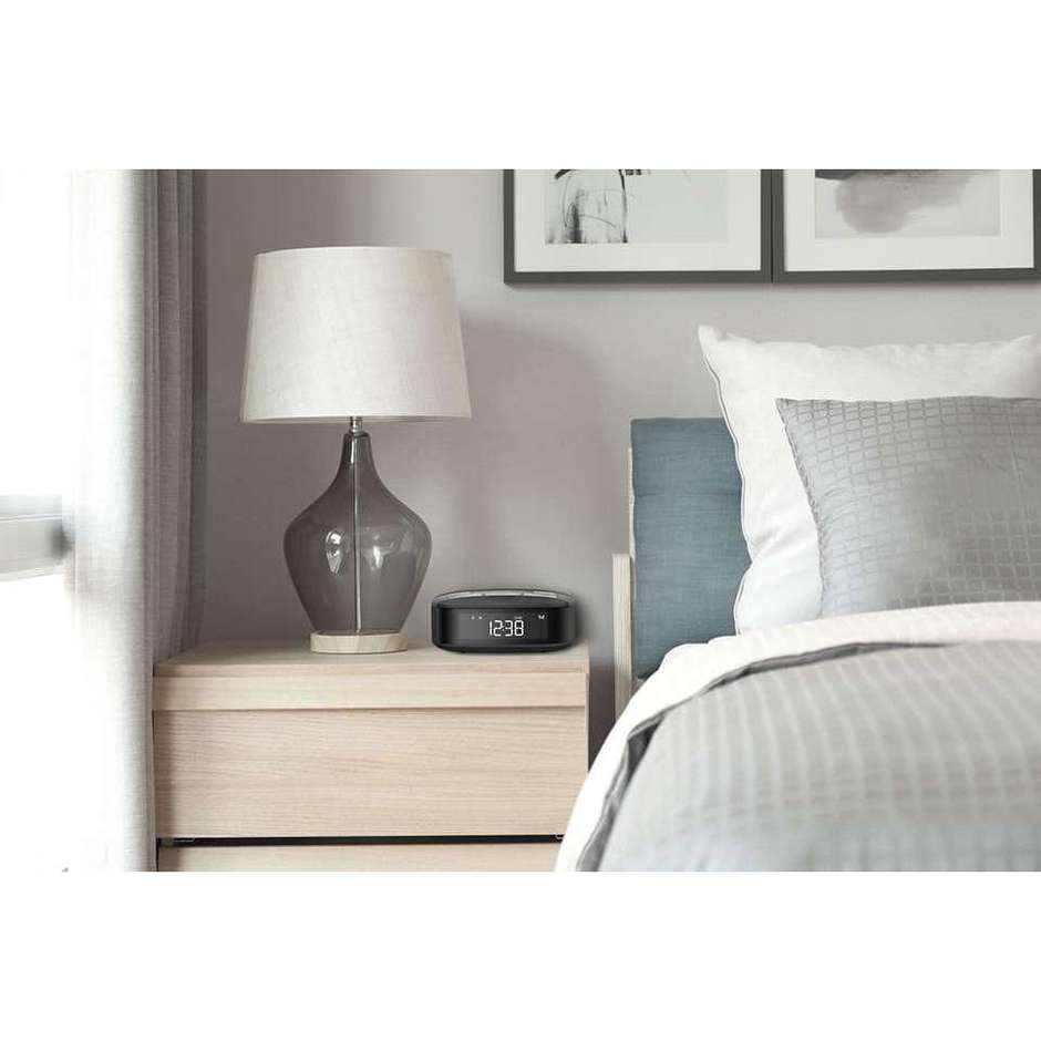PHILIPS TAR3505/12 Radiosveglia Digitale con Display LED a Doppia Sveglia e Radio FM Colore Black,Grey