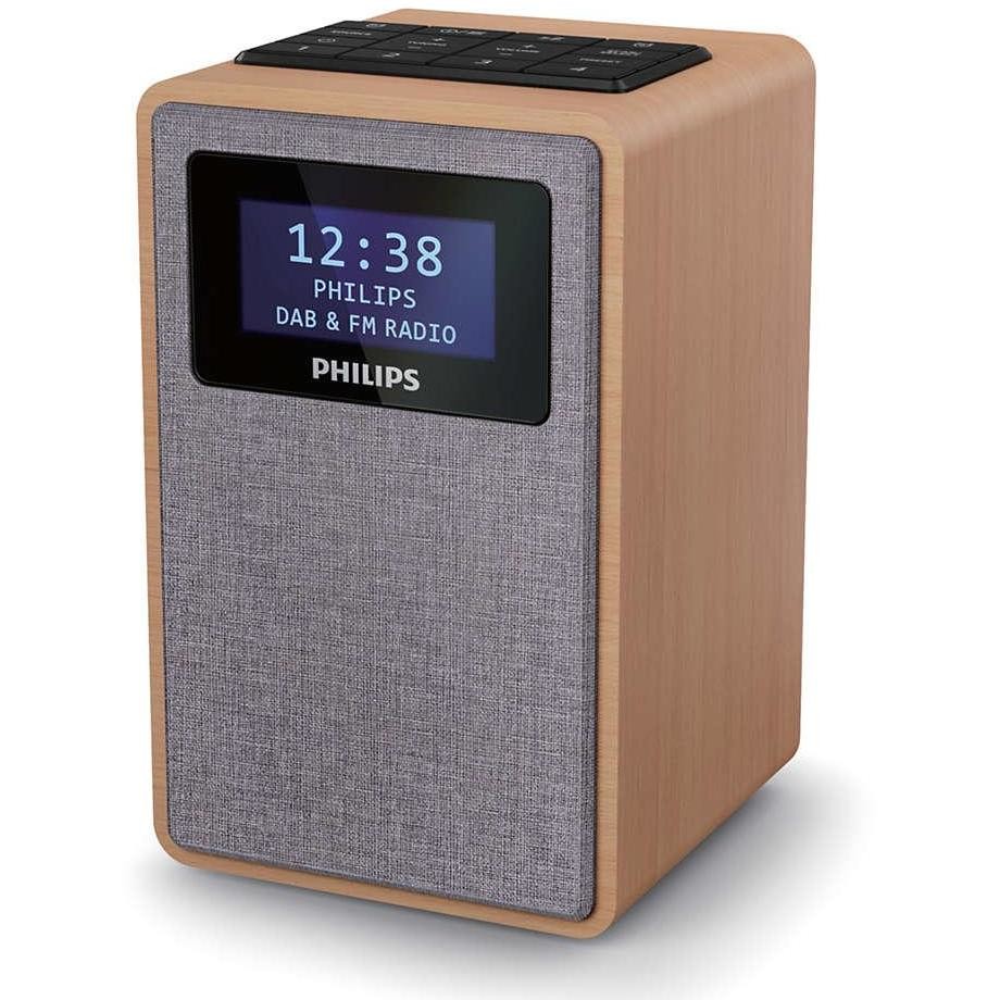 Philips TAR5005/10 Radio portatile in legno DAB,DAB+,FM colore grigio