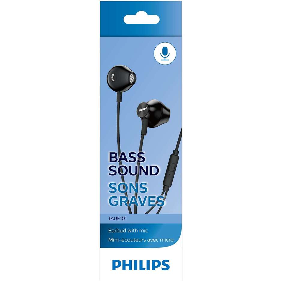 Philips TAUE101BK/00 Cuffie Cablato In-ear Colore Nero