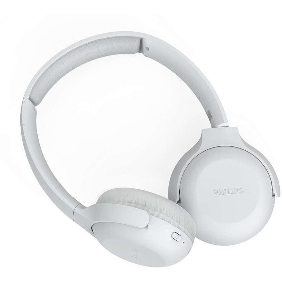 PHILIPS TAUH202WT/00 Cuffie Wireless Bluetooth con Microfono Integrato Cancellazione Attiva del Rumore ANC Autonomia 15 Colore White