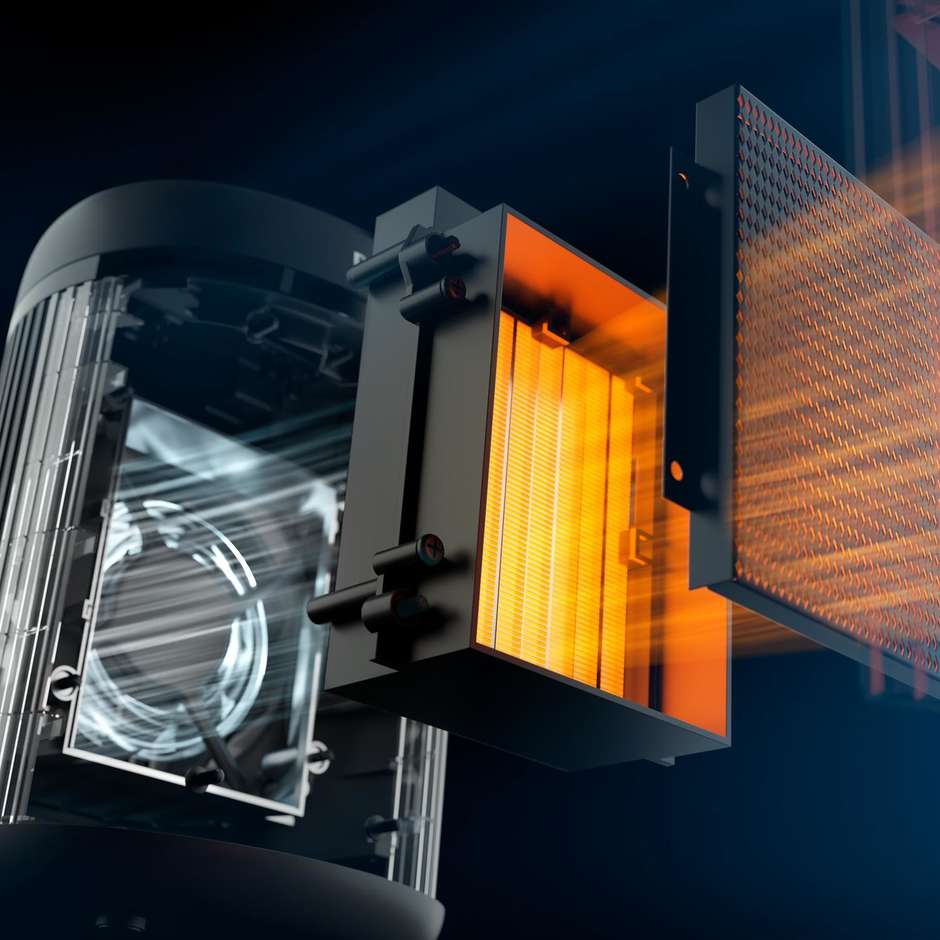 Philips Termoventilatore compatto in ceramica 1500 W Colore Nero