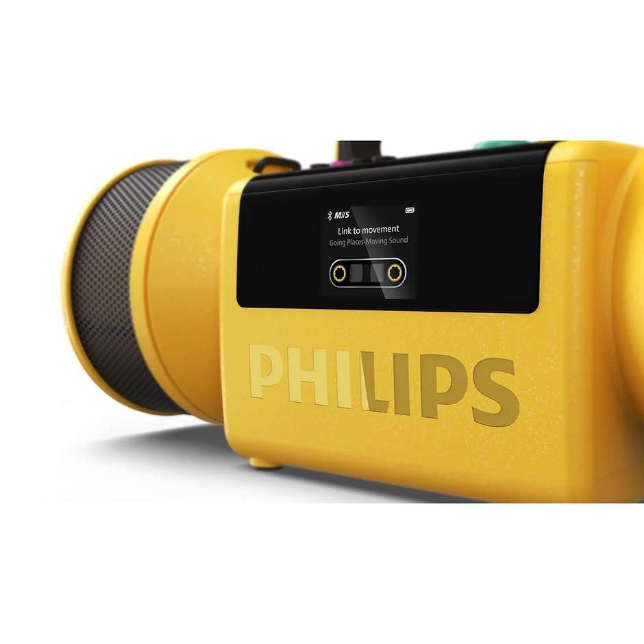 Philips The Tube TAMS80Y/00 Speaker Bluetooth 140 W RMS IP67 giallo