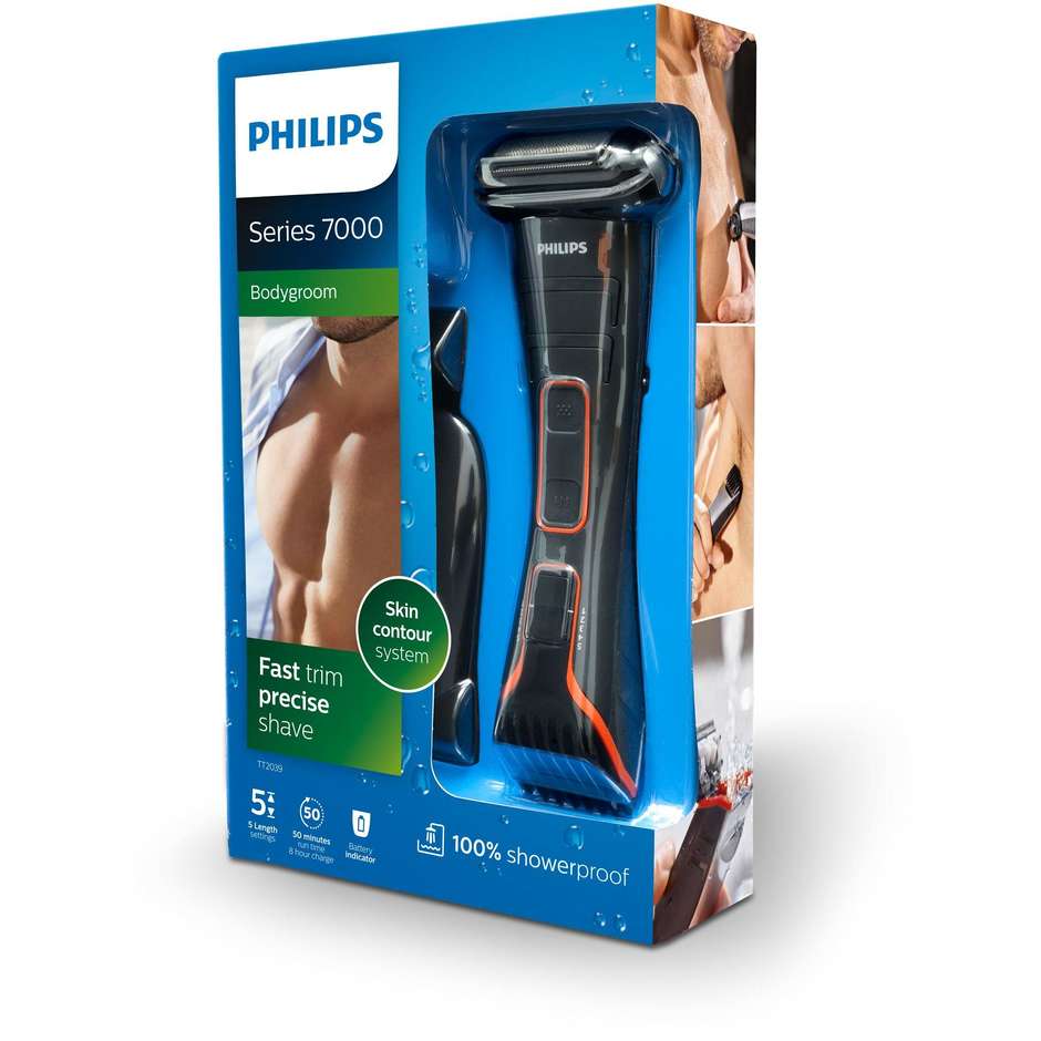 Philips TT2039/32 Rifinitore per corpo uomo ricaricabile Wet&Dry Autonomia 50 min colore Nero,Grigio