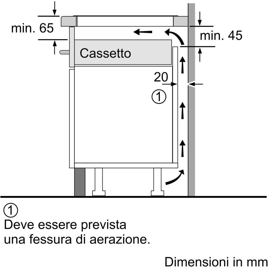 piano induz 60cm 2z+1multiflex nero homeconnect