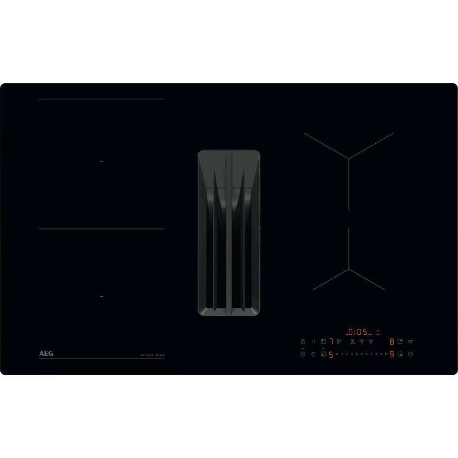 piano induz 80cm 4z aspirante c/cappa filtrante a
