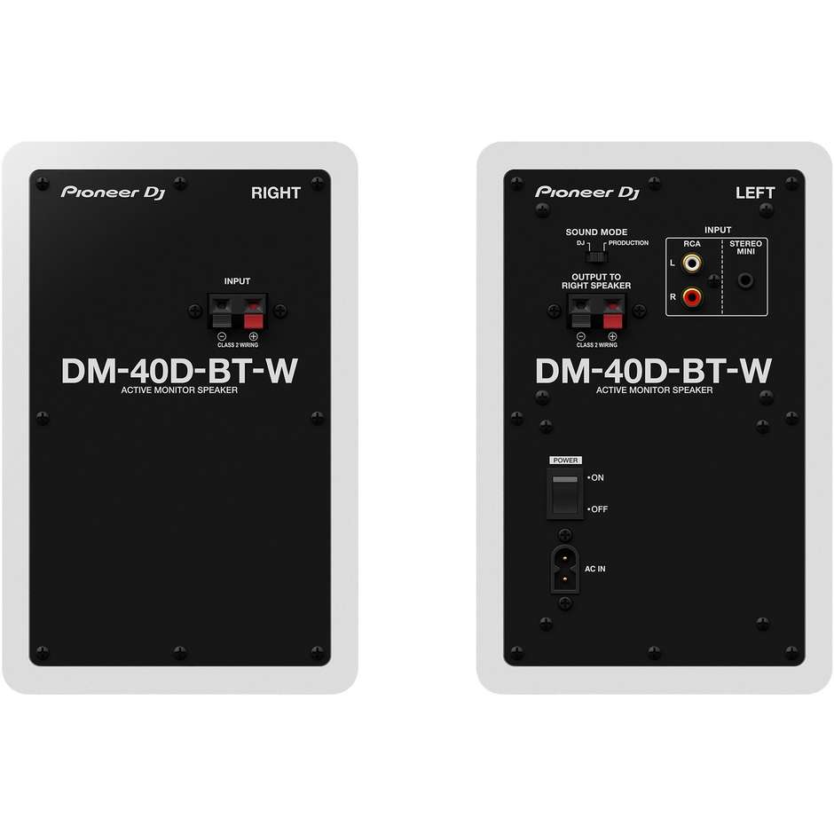 Pioneer DM-40D-BT-W Cuffie Wireless Bluetooth ad Alta Risoluzione Nero