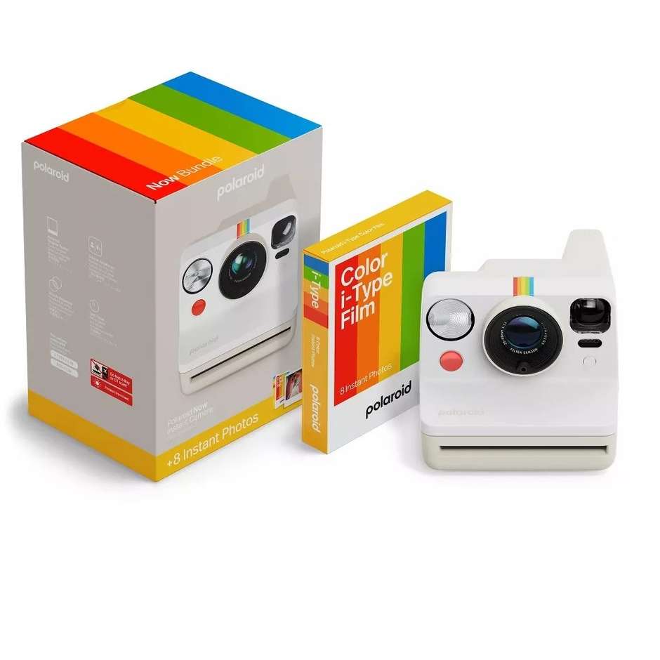 POLAROID NOW G3 PEBBLE WHITE Fotocamera Istantanea Analogica con Espulsione Automatica Colore White