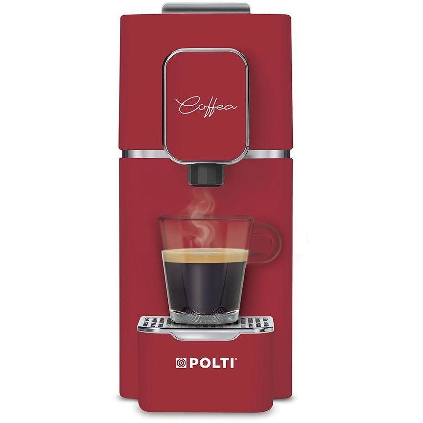 Polti Coffea PCEU0136 Macchina per Caffè Espresso a Cialde ESE 44 mm 1400 W Pompa 19 Bar Serbatoio 0.85 L Rosso